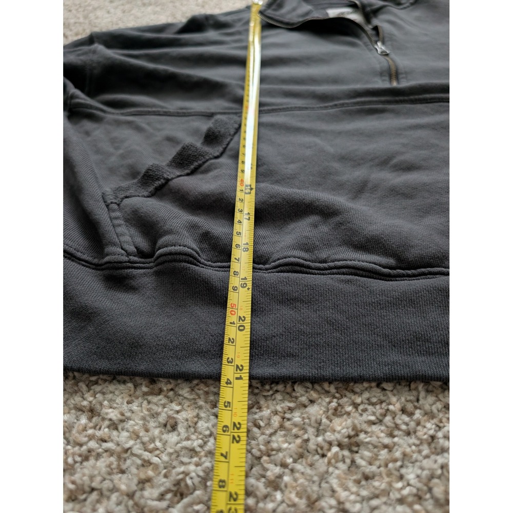 Aerie Womens Quarter Zip Sweatshirt Charcoal Grey Cropped Pullover Small - Picture 6 of 8